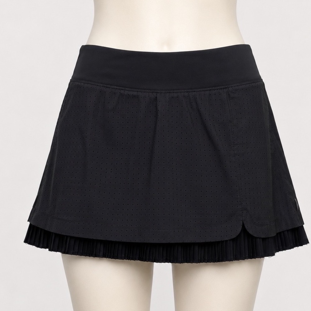 Mondetta Black Perforated Pleated Active Skort Womens Large Tennis Golf Running